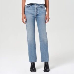 AGOLDE 90'S PINCH WAIST HIGH RISE STRAIGHT IN STAGE, SIZE 25